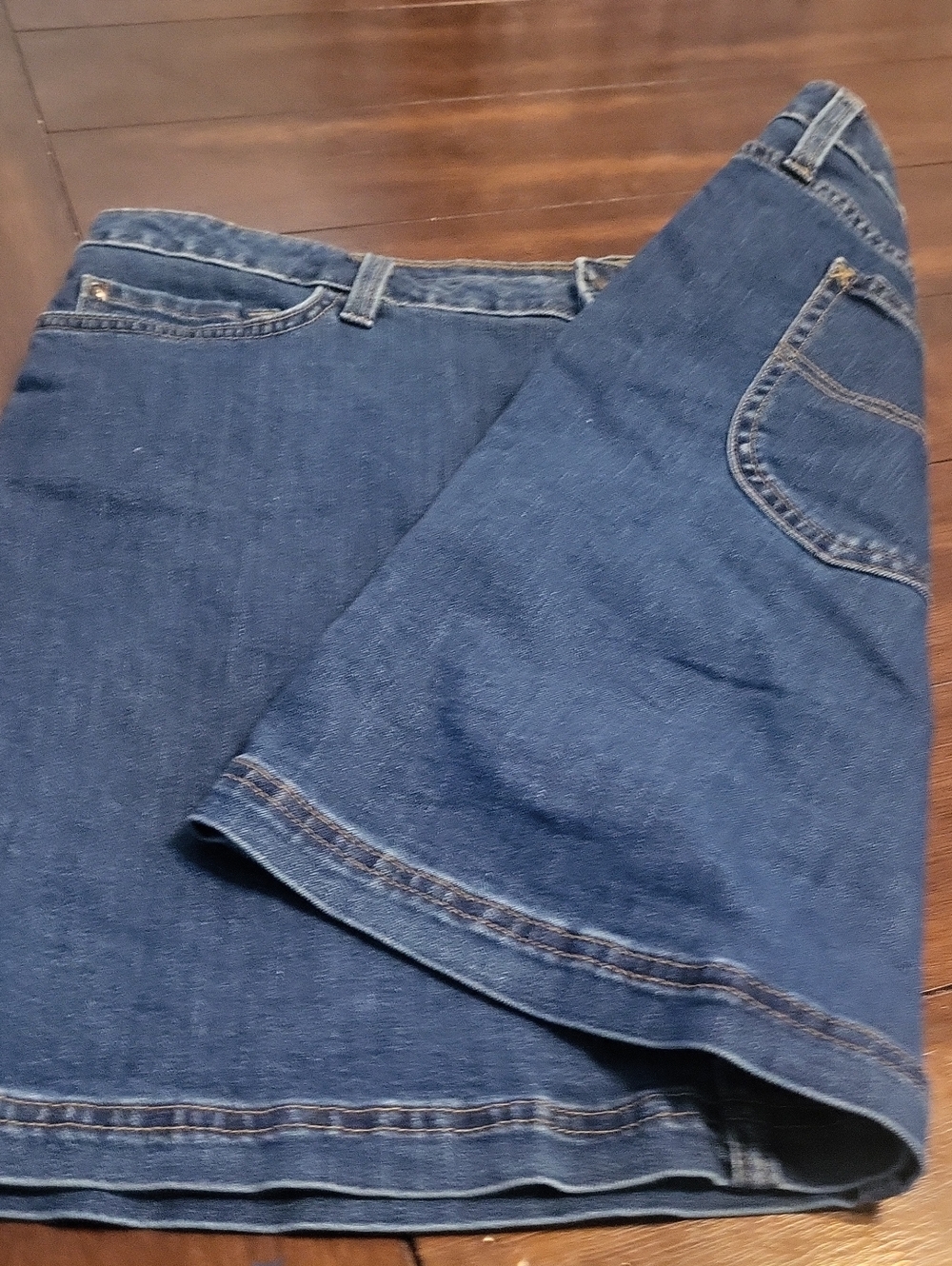 Lee Blue Denim A-Line Skirt
